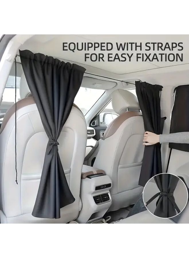 Car Front and Rear Seat Privacy Sunshade Curtain Set with Side Sunshades Sun Protection Heat Insulation Car Window Curtain for Vehicle Interior - Image 5