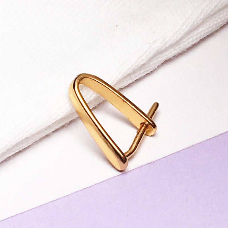 Small Ping An Buckle Pendant Buckle Head S925 Sterling Silver Clip Thickened Beeswax Buckle Universal Silver Buckle Head Simple Pendant Buckle - Image 1