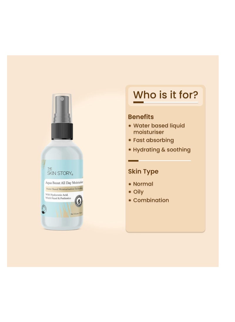 Skin Story Clean Beauty The Skin Story Liquid Moisturizer for Oily Skin Water Based Moisturizer Fast Absorbing Light Weight Moisturiser for face  - Image 3