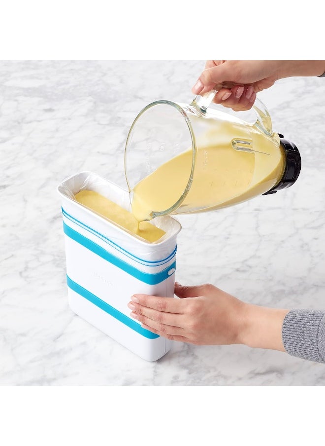 YouCopia - YouCopia FreezeUp Freezer Food Block Maker, 6 Cup, Meal Prep Bag Container to Freeze Soup and Leftovers - Image 1