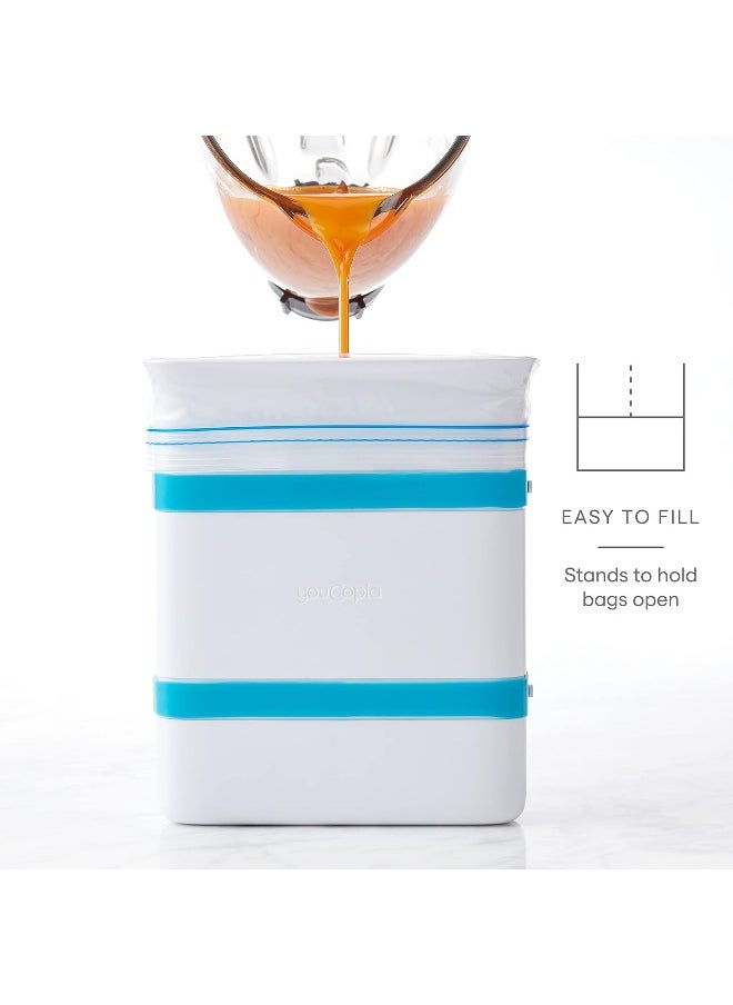 YouCopia YouCopia FreezeUp Freezer Food Block Maker, 6 Cup, Meal Prep Bag Container to Freeze Soup and Leftovers  - Image 3