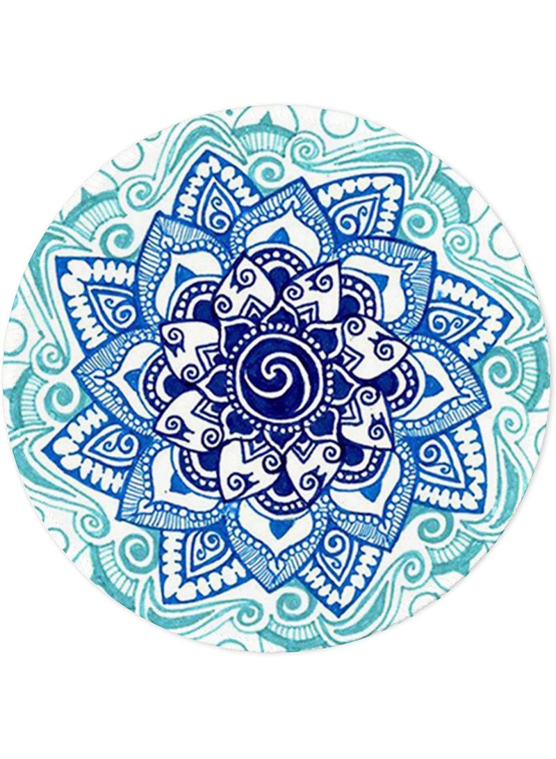 Y&D 30x30x0.2cm Flat Round Rubber Cartoon Mouse Pad - Image 1