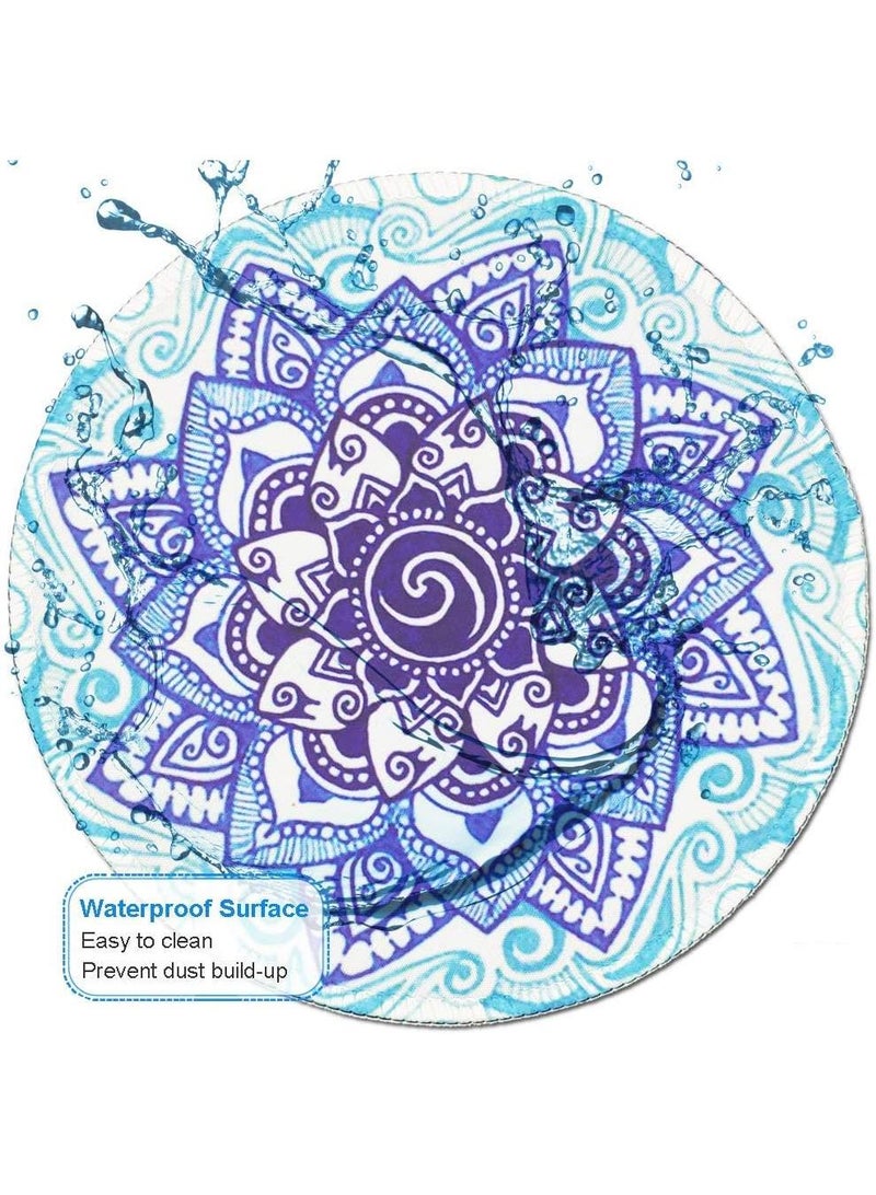 Y&D 30x30x0.2cm Flat Round Rubber Cartoon Mouse Pad - Image 2