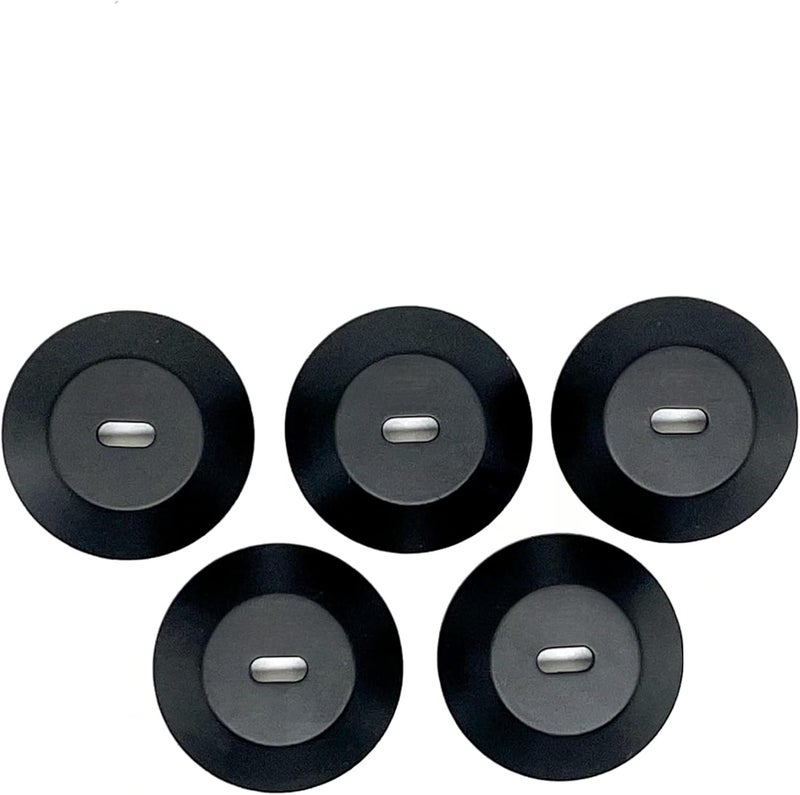 LORADAR Adhesive Security Plate with Slot for Cables to Lock Down Laptops, Tablets, Monitors and Other Devices (Black 5Pack) - Image 1