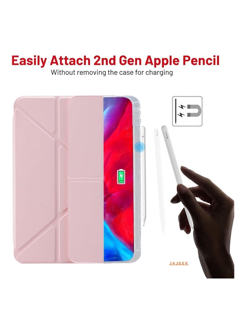JAJEEK iPad Pro 11 2024 Case (5th Generation, M4) – Pencil Holder, Adjustable Stand, Auto Sleep/Wake, Supports Apple Pencil Pro/USB-C – Pink Protective Case for iPad Pro 11" (2024 Model) - Image 2