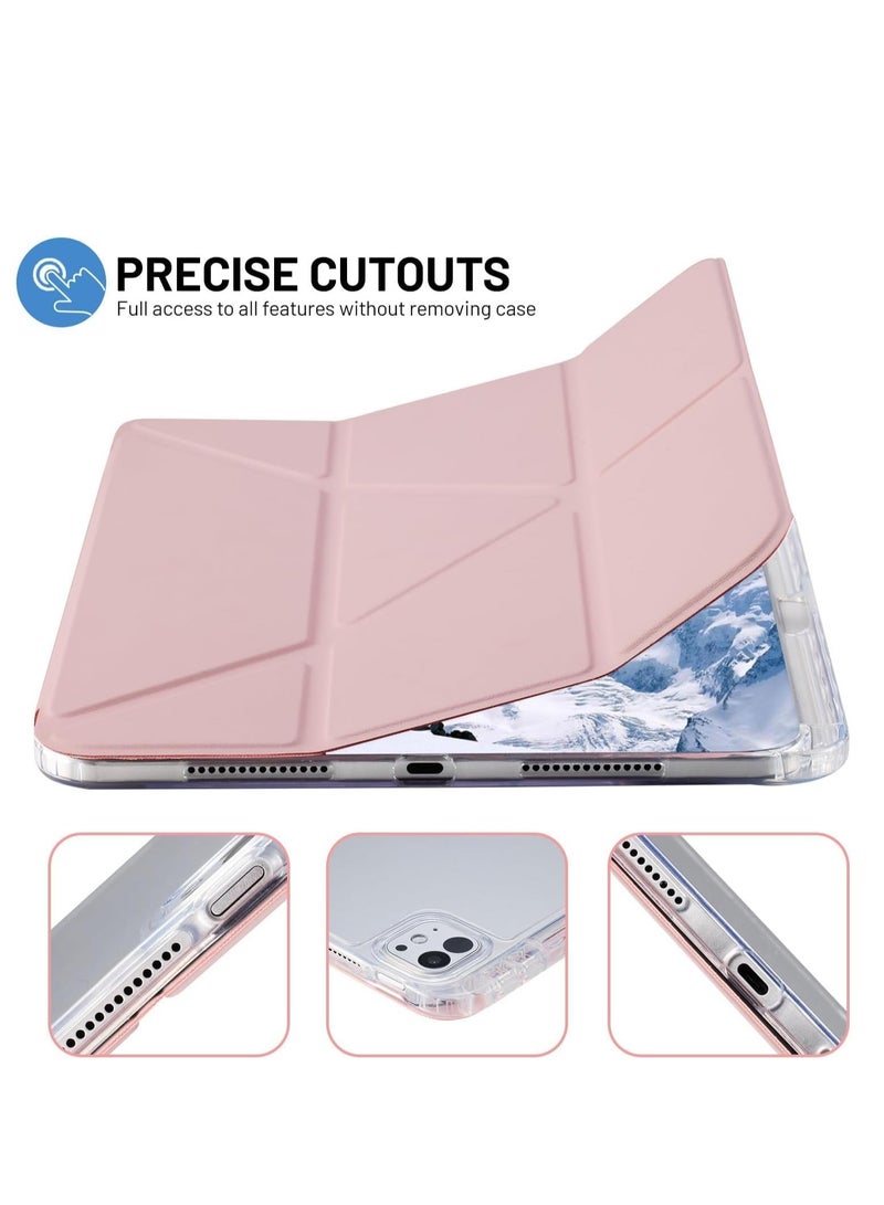 JAJEEK iPad Pro 11 2024 Case (5th Generation, M4) – Pencil Holder, Adjustable Stand, Auto Sleep/Wake, Supports Apple Pencil Pro/USB-C – Pink Protective Case for iPad Pro 11" (2024 Model) - Image 4