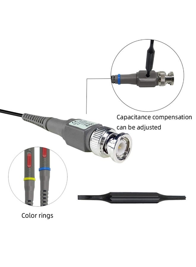 2 Pcs Universal 100Mhz Oscilloscope Clip Probes With Accessories Kit 1X 10X