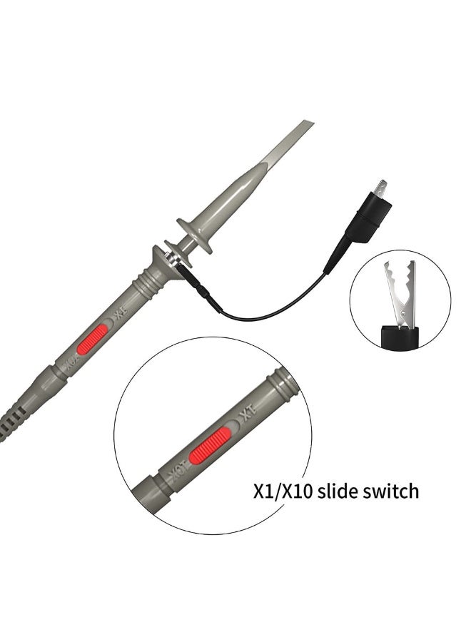 2 Pcs Universal 100Mhz Oscilloscope Clip Probes With Accessories Kit 1X 10X