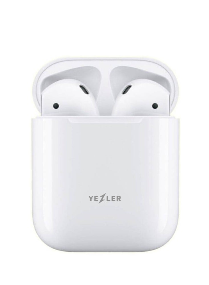 يزلر سماعات بلوتوث عالية الدقة مع علبة شحن - صوت جهير قوي، عزل الضوضاء، اتصال ذكي، تصميم أصلي، مريحة للاستخدام، سعة العلبة 150mAh، استخدام متواصل 5-6 ساعات، وضع الاستعداد لمدة 60 يومًا، شحن سريع خلال ساعة واحدة - Image 1