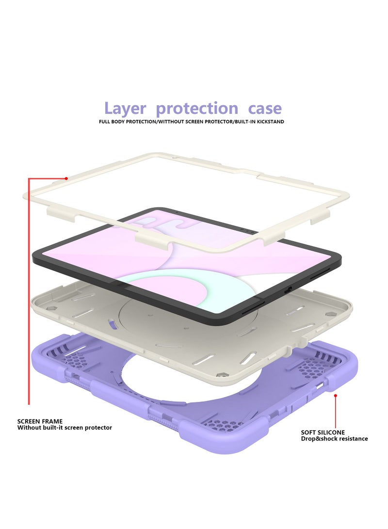 GULFLINK Rugged Heavy Duty Protective Case  for ipad 10th 10.9 inch 2022（A2757/A2777）Taro purple - Image 5