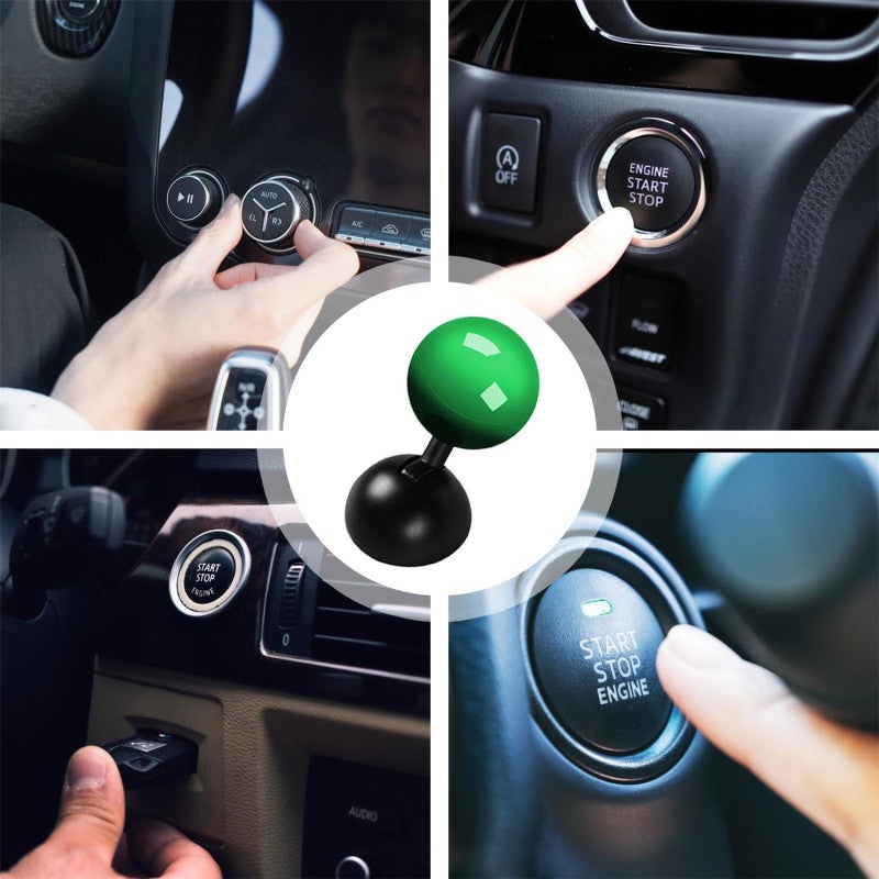 Push Start Button Cover 41mm Green Zinc Alloy - Fade-resistant Luxury Retro Design Car Push to Start Button Rocker for Most Vehicle Interiors, Computer Hosts and Electrical Switches - Image 5