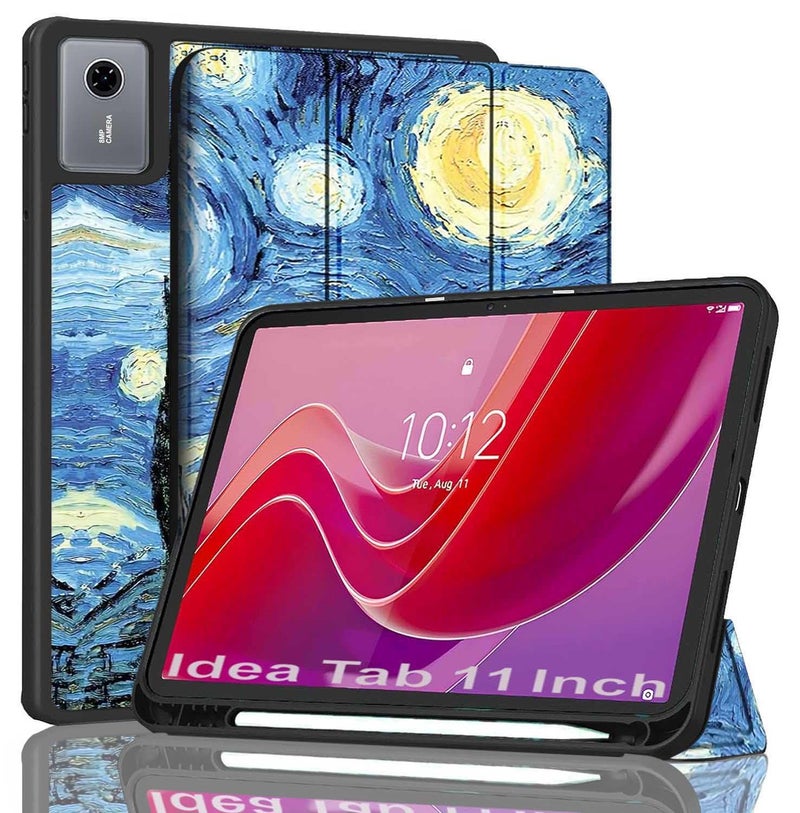 ProElite غطاء لجهاز Lenovo idea Tab 11 بوصة 2025، غطاء مرن ناعم قابل للطي لجهاز Lenovo idea Tab 11 بوصة 2025 مع حامل قلم [سلسلة Recoil] - ليلة نجمية - Image 1