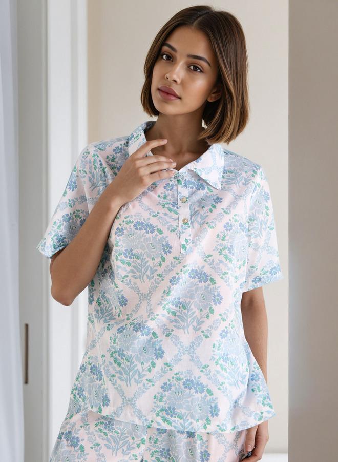 سبلاش فيڤ طقم بيجامة بطبعة زهور - Image 2