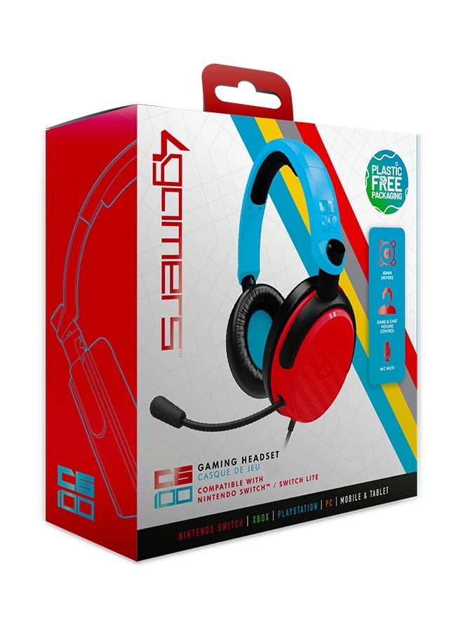 4GAMERS C6 100 HEADSET - RED/BLUE - Image 3