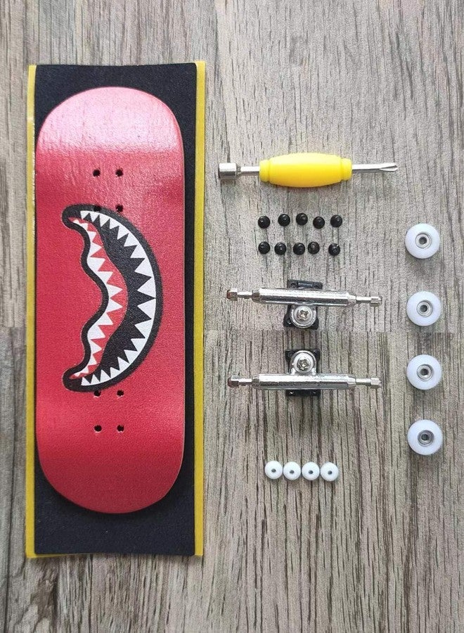 LEEFAI Pro Fingerboard Complete 34mmx96mm Maple Wood 5 Layers Wood UV Printing Deck with Professional Trucks and Pom CNC Bearing Street Wheels - Image 4