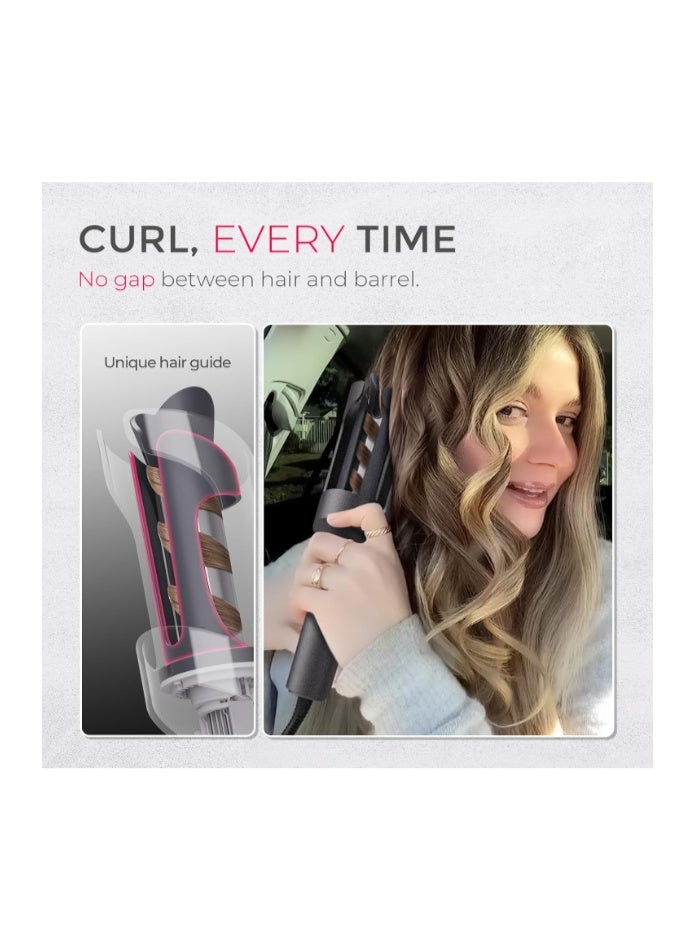 تايمو مكواة تجعيد الشعر الدوارة الأوتوماتيكية من TYMO - عصا تجعيد الشعر TYMO CURLPRO Beach Waves، مكواة تجعيد شعر محمولة، 500 مليون أيون، جهد مزدوج وخفيفة الوزن للسفر، طلاء سيراميك، أسود، 25 مم - Image 5