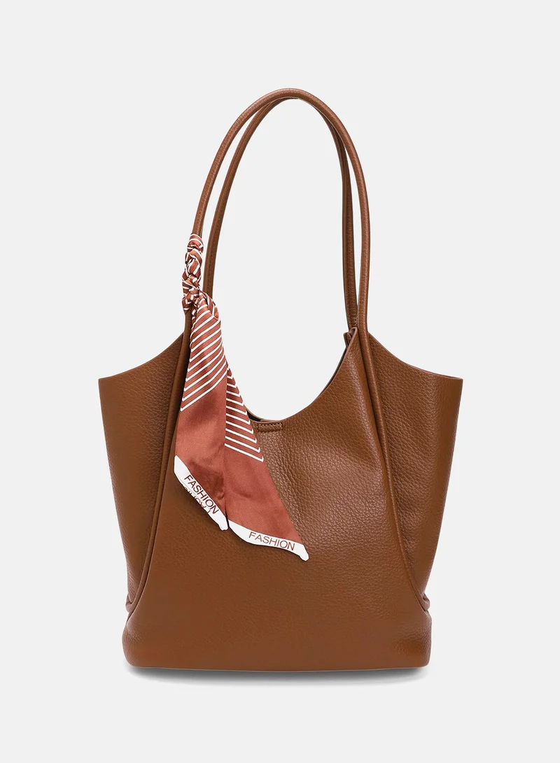 Haute Sauce Women's The Metrograph  Tote Bag With Pouch - Mocha Brown