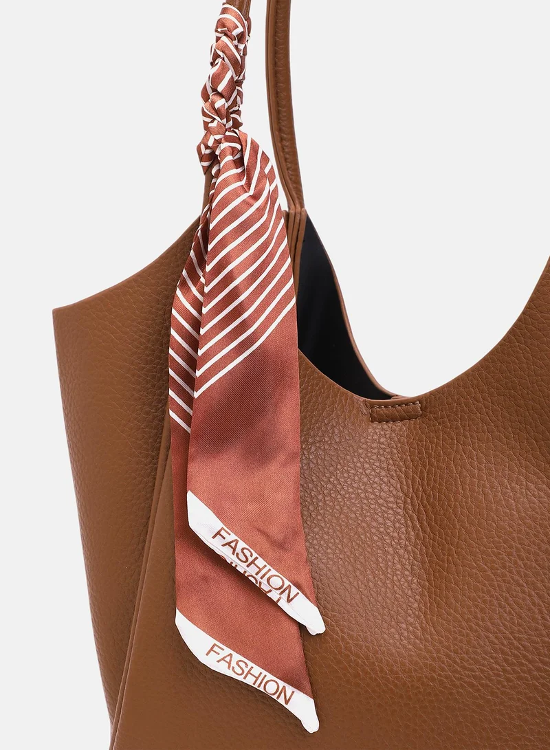 Haute Sauce Women's The Metrograph  Tote Bag With Pouch - Mocha Brown