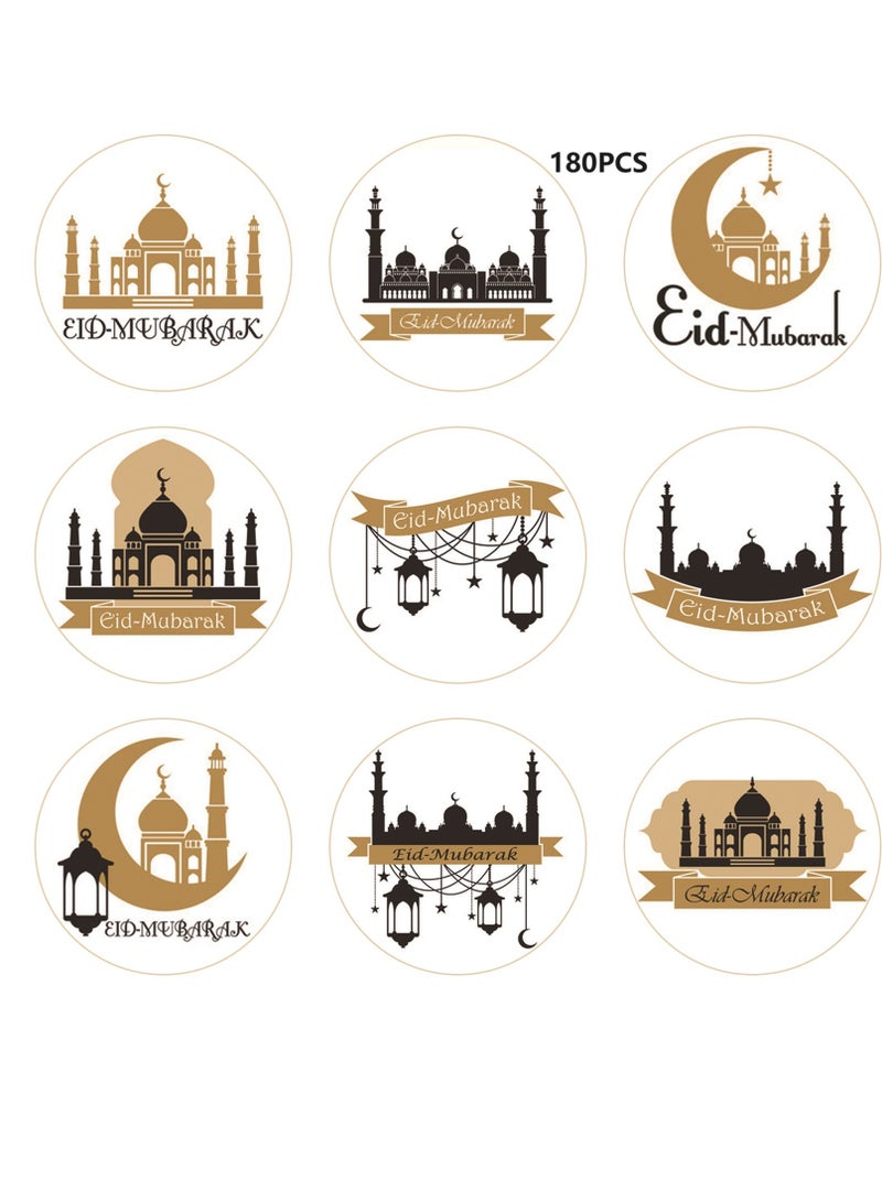 general 180 Pcs Eid Mubarak Stickers For Party Decorations Ramadan Sticker Kit Ramadan Kareem Labels For Eid Party Decorations