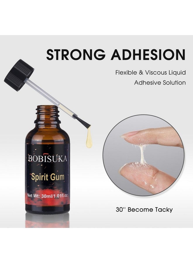 BOBISUKA 30ml Spirit Gum and 100ml Adhesive Remover Kit - Spirit Gum with SFX Makeup Remover, Professional Prosthetic Make Up Glue for Halloween, Stage, Cosplay, Special FX (1.01 fl.oz+3.38 fl.oz) - Image 4