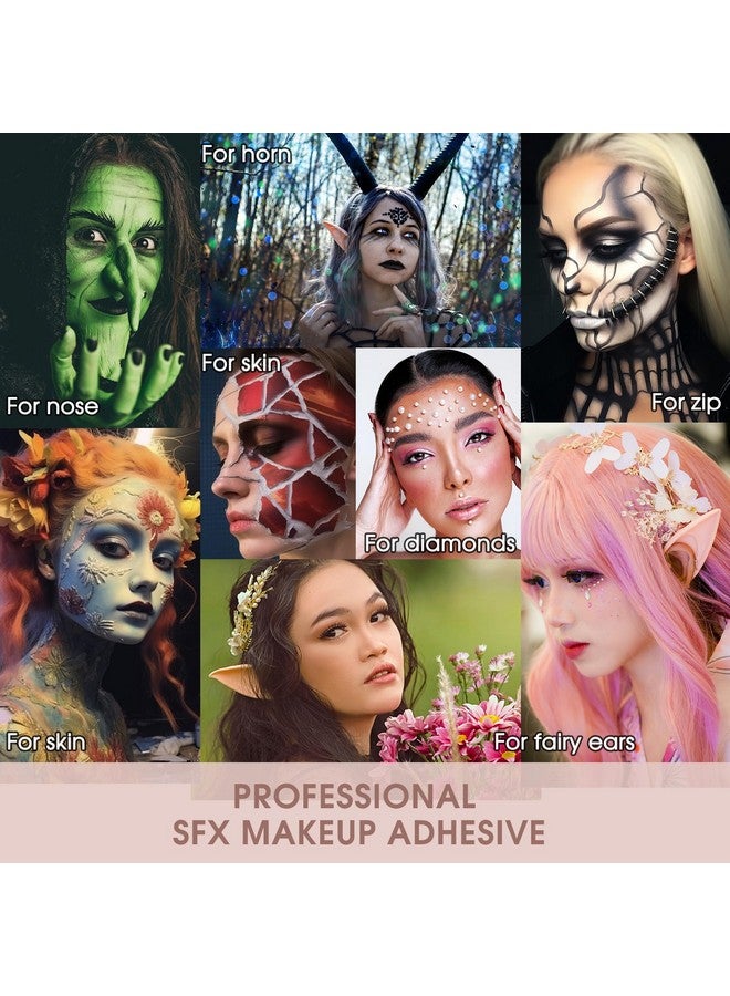 BOBISUKA 30ml Spirit Gum and 100ml Adhesive Remover Kit - Spirit Gum with SFX Makeup Remover, Professional Prosthetic Make Up Glue for Halloween, Stage, Cosplay, Special FX (1.01 fl.oz+3.38 fl.oz) - Image 2