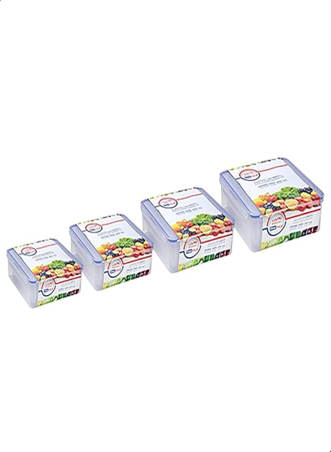 Zahran Food Conservation Set Silicon 4 Pieces Square