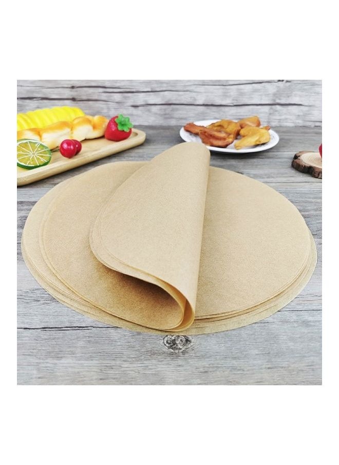 NIBEMINENT 200-Piece Round Non-Stick Barbecue Oven Baking Pan Paper Mats Gold  - Image 1