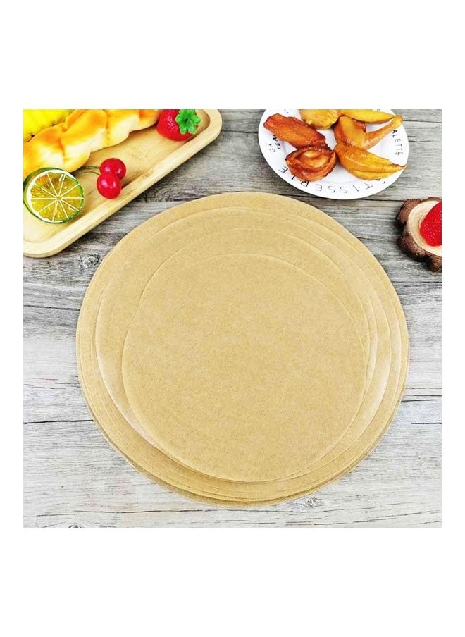 NIBEMINENT 200-Piece Round Non-Stick Barbecue Oven Baking Pan Paper Mats Gold  - Image 2