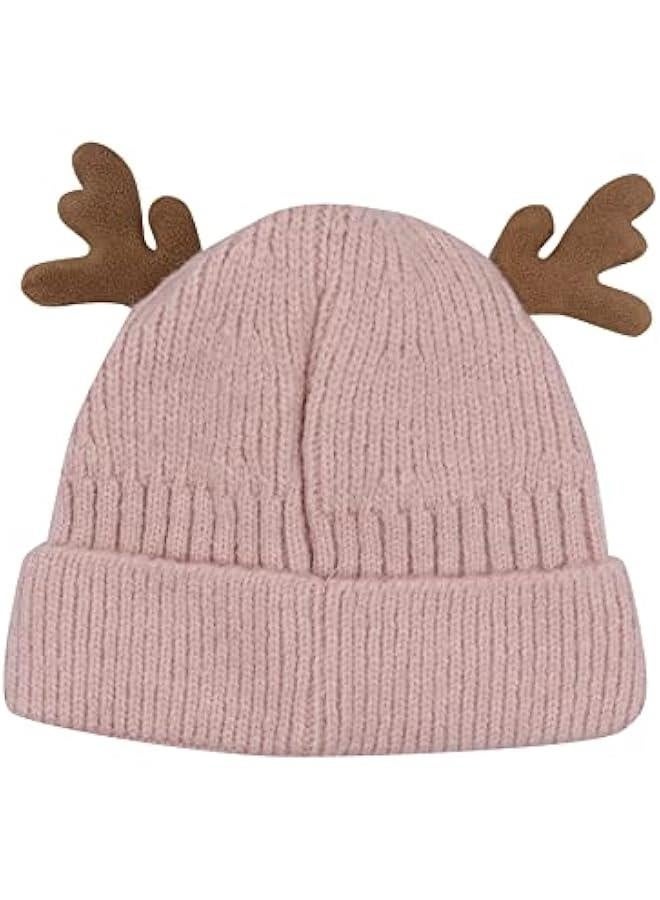 Cute Reindeer Moose Hat Winter Warm Knitted Beanie Cap  Antler Beanie Ski Skull Cap for Women Men - Image 5