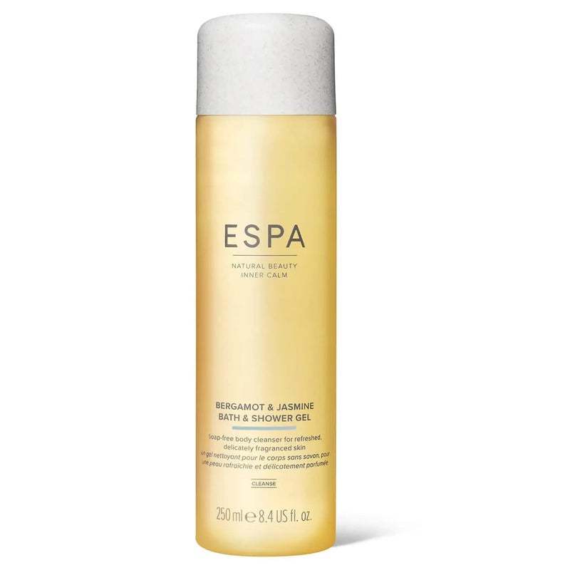 ESPA | Bergamot & Jasmine Bath and Shower Gel | 250ml |100% Natural Fragrance - Image 1