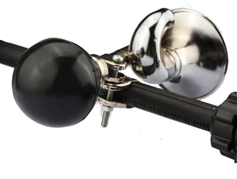 AUTUT 2 Pcs Bugle Horn Retro Clown Horn Kids Bike Horn Metal Air Horn with Squeeze Bulb for Bicycle, Golf Cart - Image 3