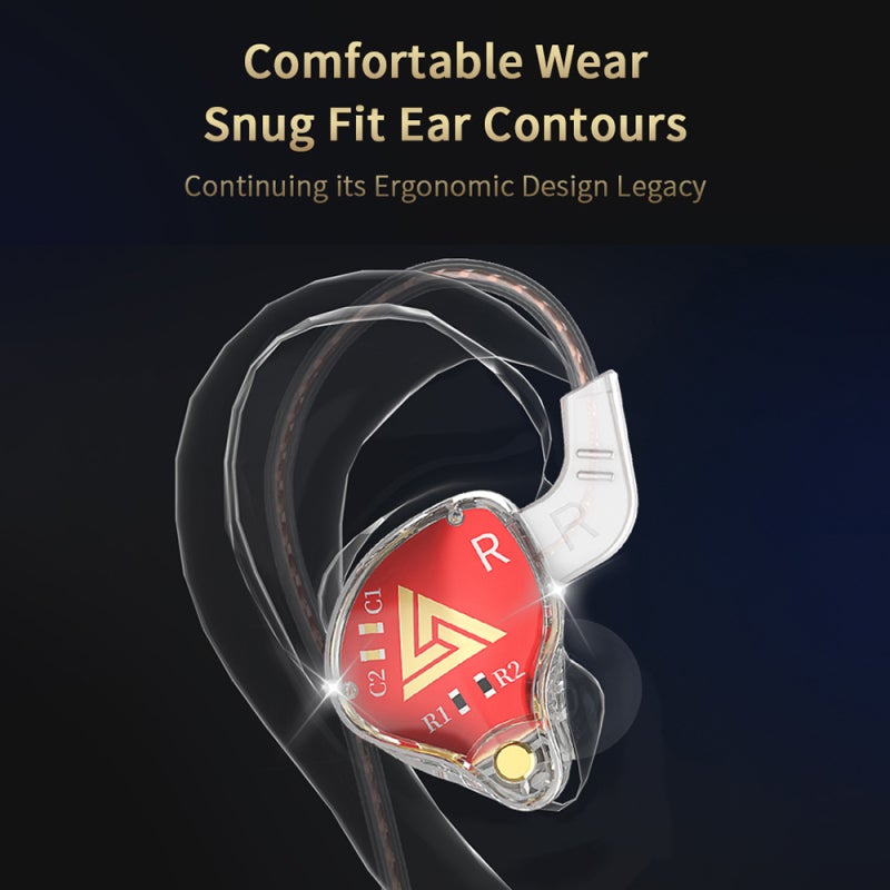 QKZ In-ear Wired Earphones Monitor Headphones HIFI Professional Level Sound High Polymer Crystalline Diaphragm Dynamic Earphone Line Control Ergonomic Design Clear Communication Sports Running In-Ear - Image 3