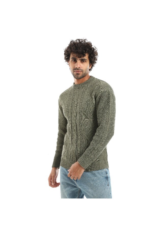 Caesar Men's Plain Wool pullover with Diamond Design - Image 2