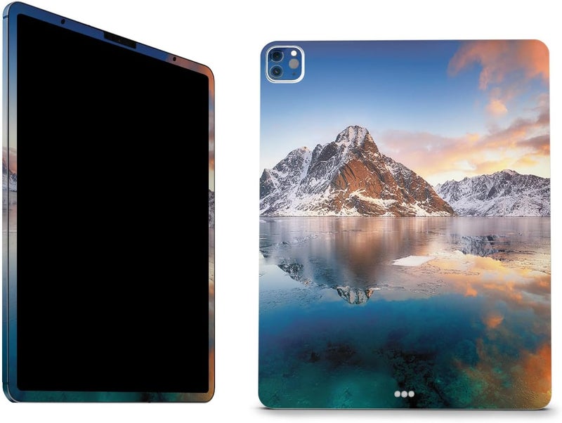 مايتي سكينز غلاف فينيل قابل للتطبيق على جهاز Apple iPad Pro 12.9" M2، الجيل السادس (2022) من شركة MightySkins - تصميم ICY Lake: يتميز بالحماية العالية، والمتانة، والتصميم الفريد؛ سهل التطبيق، ومصنوع في الولايات المتحدة الأمريكية. - Image 1