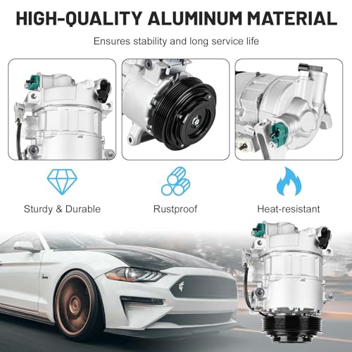ILONPA ضاغط مكيف هواء جديد مع قابض لسيارات كرايسلر 300 3.6L من 2014-2023، ودودج تشالنجر 3.6L من 2015-2023، ودودج تشارجر 3.6L من 2014-2023 - Image 5