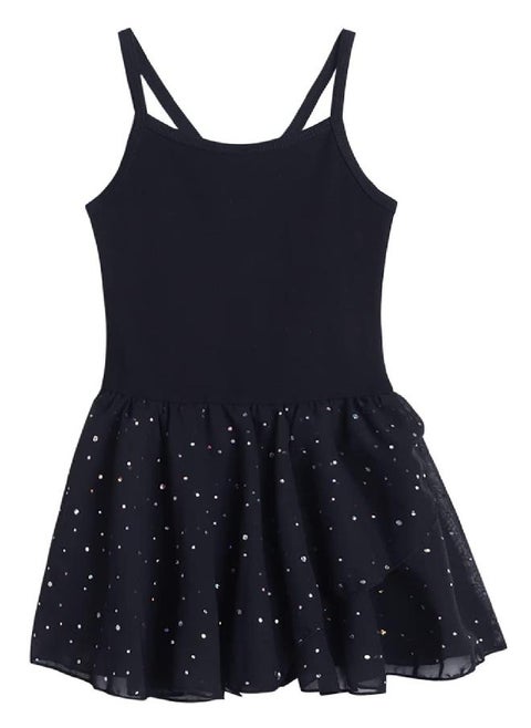 EQSJIU Tutu Dresses for Girls Camisole Dance Ballet Leotard with Skirts 5t Size 5-6 Years Old Black Outfits