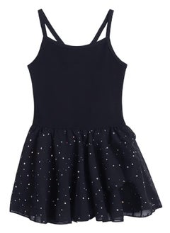 EQSJIU EQSJIU Tutu Dresses for Girls Camisole Dance Ballet Leotard with Skirts 5t Size 5-6 Years Old Black Outfits  - Image 5
