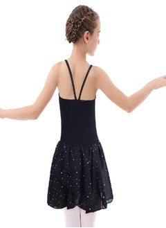 EQSJIU EQSJIU Tutu Dresses for Girls Camisole Dance Ballet Leotard with Skirts 5t Size 5-6 Years Old Black Outfits  - Image 3