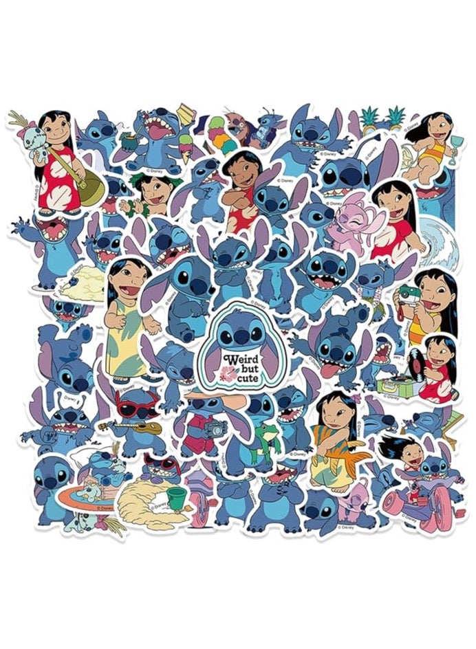 50 Pieces Stitch Waterproof Sticker Cute Anime Cartoon Laptop Skateboard Luggage Computer Water Bottle Sticker For Kids Teens Girls Adults  - Image 4
