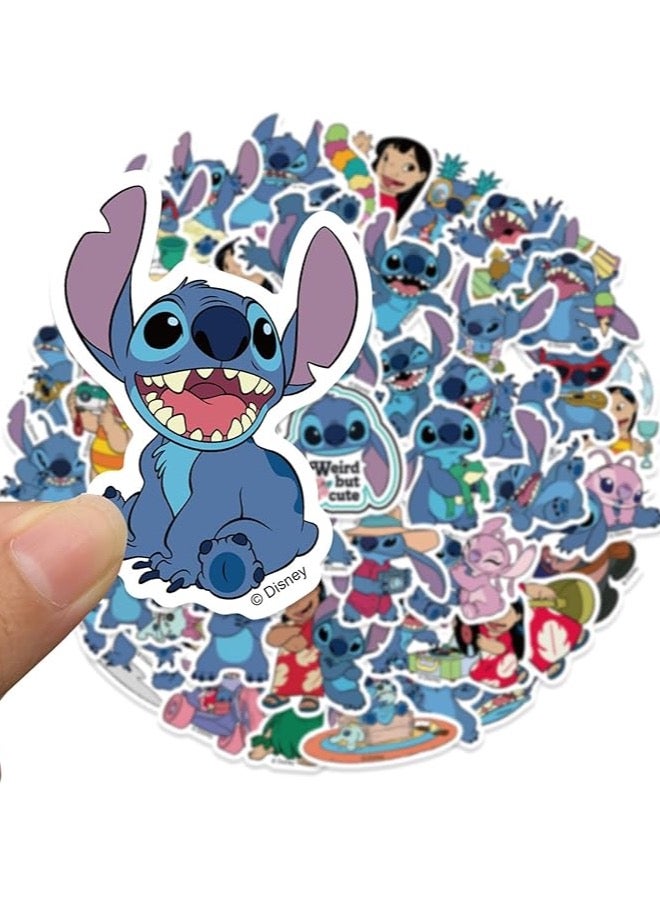 50 Pieces Stitch Waterproof Sticker Cute Anime Cartoon Laptop Skateboard Luggage Computer Water Bottle Sticker For Kids Teens Girls Adults  - Image 2