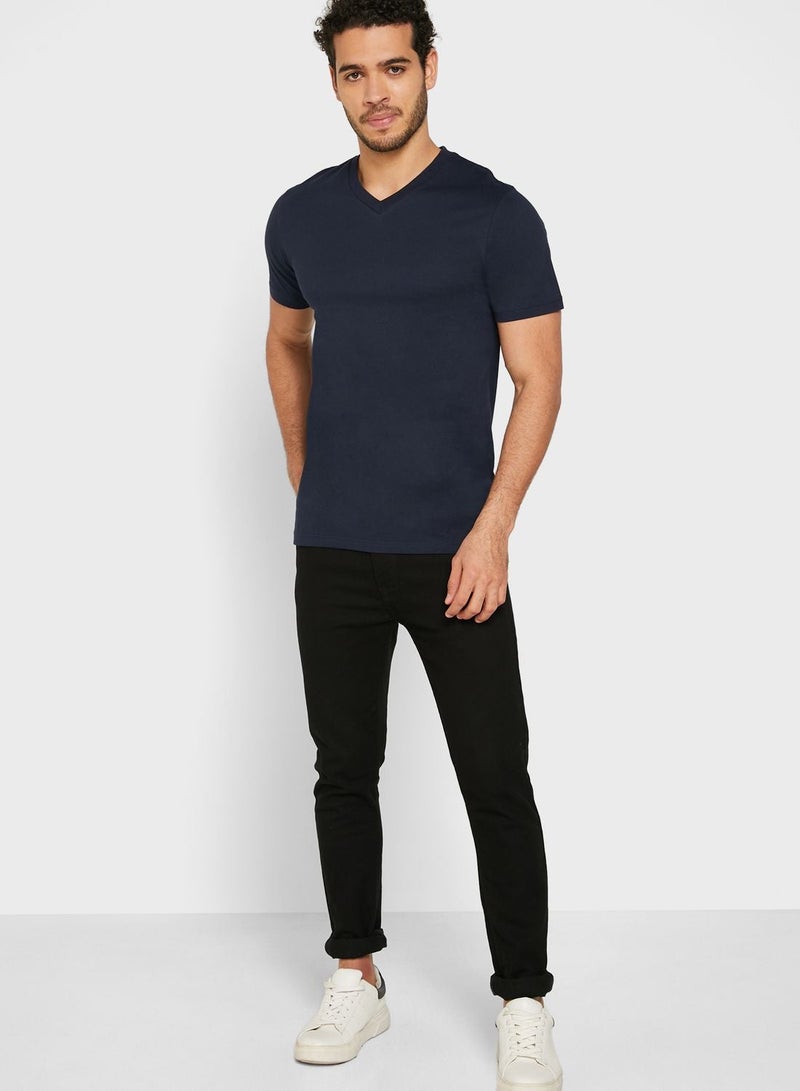 Seventy Five Basics Essential V Neck T-shirt - Image 4