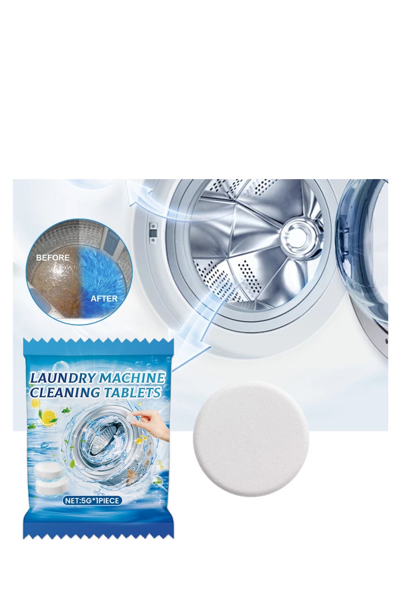 Jakehoe 20 PIECES Laundry Machine Cleaning Tablets, Washing Machine Cleaner Effervescent Tablets Washing Machine Cleaner Descaling Agent, Suitable For Washing Machine Cleaning, Sterilization, Dirt Removal - Image 4
