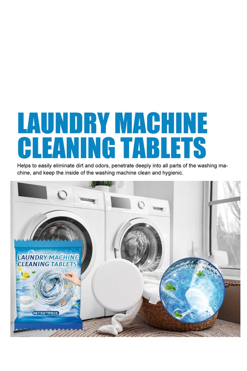 Jakehoe 20 PIECES Laundry Machine Cleaning Tablets, Washing Machine Cleaner Effervescent Tablets Washing Machine Cleaner Descaling Agent, Suitable For Washing Machine Cleaning, Sterilization, Dirt Removal - Image 5