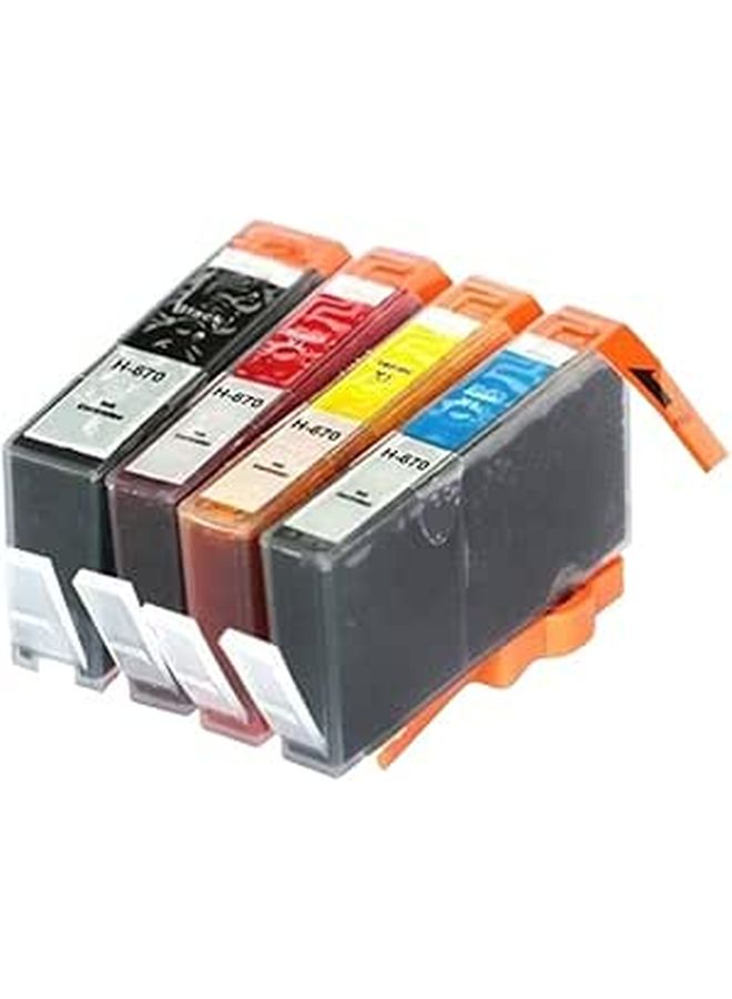 4 قطع خرطوشة حبر H670 لطابعات HP Photosmart Deskjet Ink Advantage 3525 4615 4620 4625 5525 6526 - Image 1