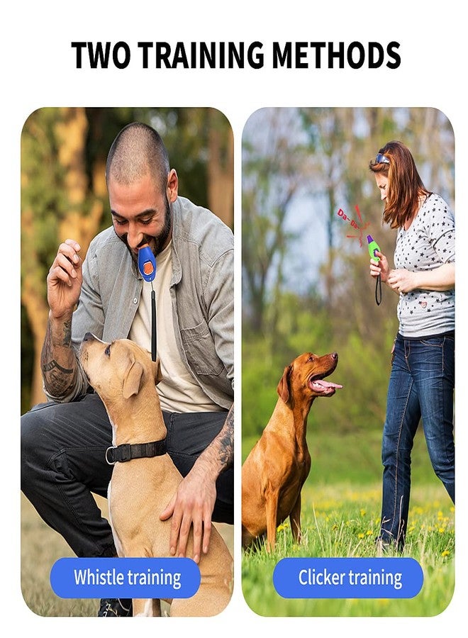 Perwin Dog Training Clicker with Whistle and Wrist Strap - Positive Behavior Reinforcer for Pets - All Ages, Puppy and Adult Dogs - Use to Reward and Train - Dog Whistle Included (Blue) - Image 3