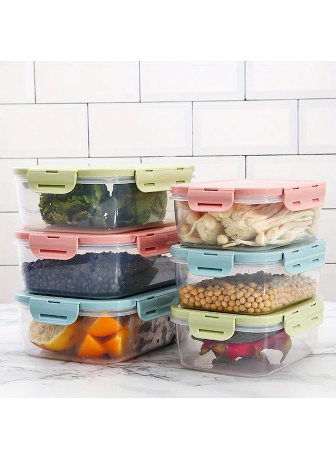Green Foldable Stackable Lunch Box Set Space Saving Microwave Food Storage - Image 2