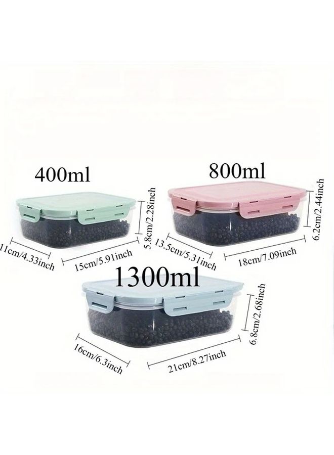 Green Foldable Stackable Lunch Box Set Space Saving Microwave Food Storage - Image 3