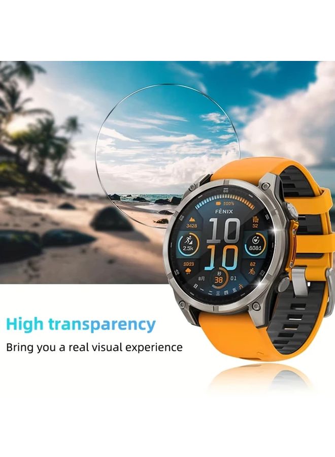 5Pcs Tempered Glass Screen Protector For Garmin Fenix 8 47mm AMOLED 9H Hardness HD Clarity - Image 4