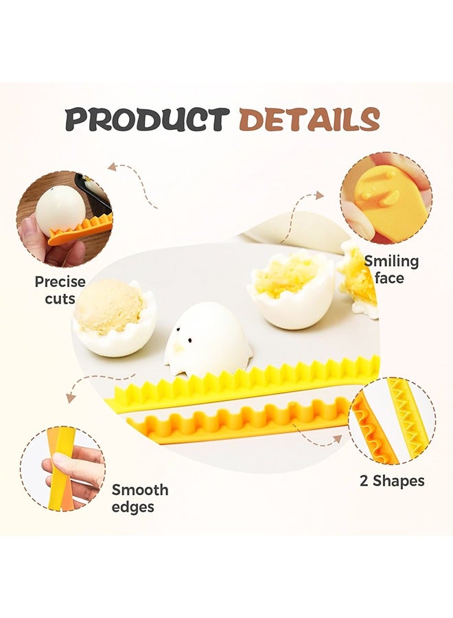 2pcs Fancy Cut Eggs Cutters, Fancy Egg Cutter Kitchen Gadgets, Can Be Used As a Fruit Slicer  - Image 4