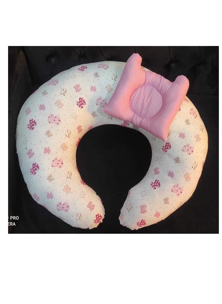 Generic Boppy Nursing Pillow And Positioner - Original, Black And Gold Animals, Breastfeeding, Bottle Feeding, Baby Support, With Removable Cotton Blend Cover, Wake Up Time Support - Multi Color  - Image 1